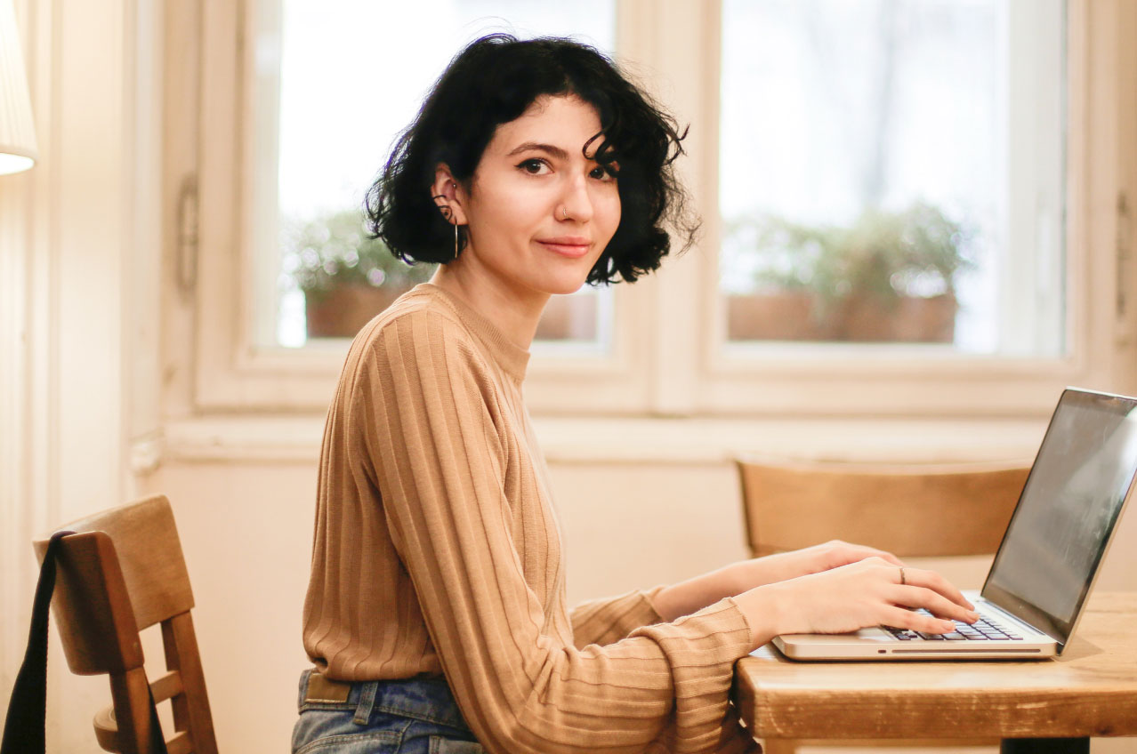 Woman on laptop info-1